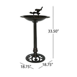Outdoor aluminum and iron bird bath