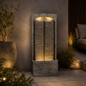 Cascading LED Outdoor Water Fountain - 39" H
