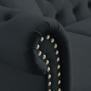Chesterfield Sofa With Rolled Arms And Nailhead Trim