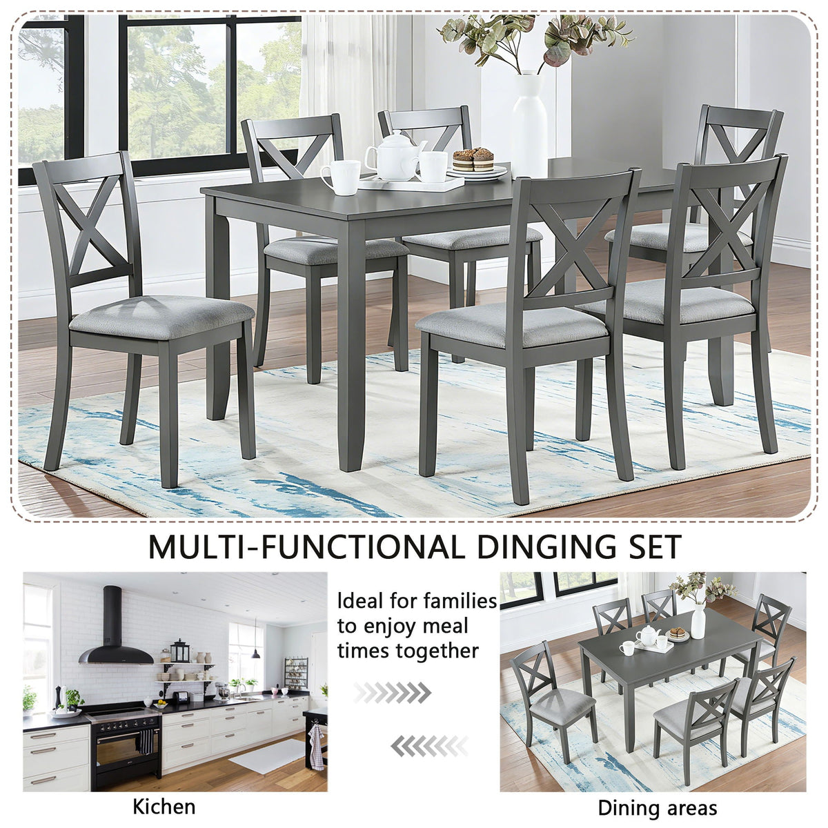 Kitchen Dining Set, Rectangular Dining Table