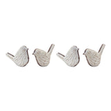 Carved bird figurine (set of 4)