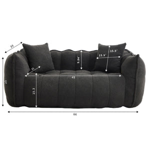 Cozy Beanbag Chair With High Resilience Foam Core For 2