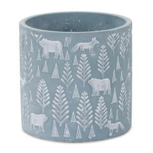 Woodland Winter Stone Planter (Set of 2)