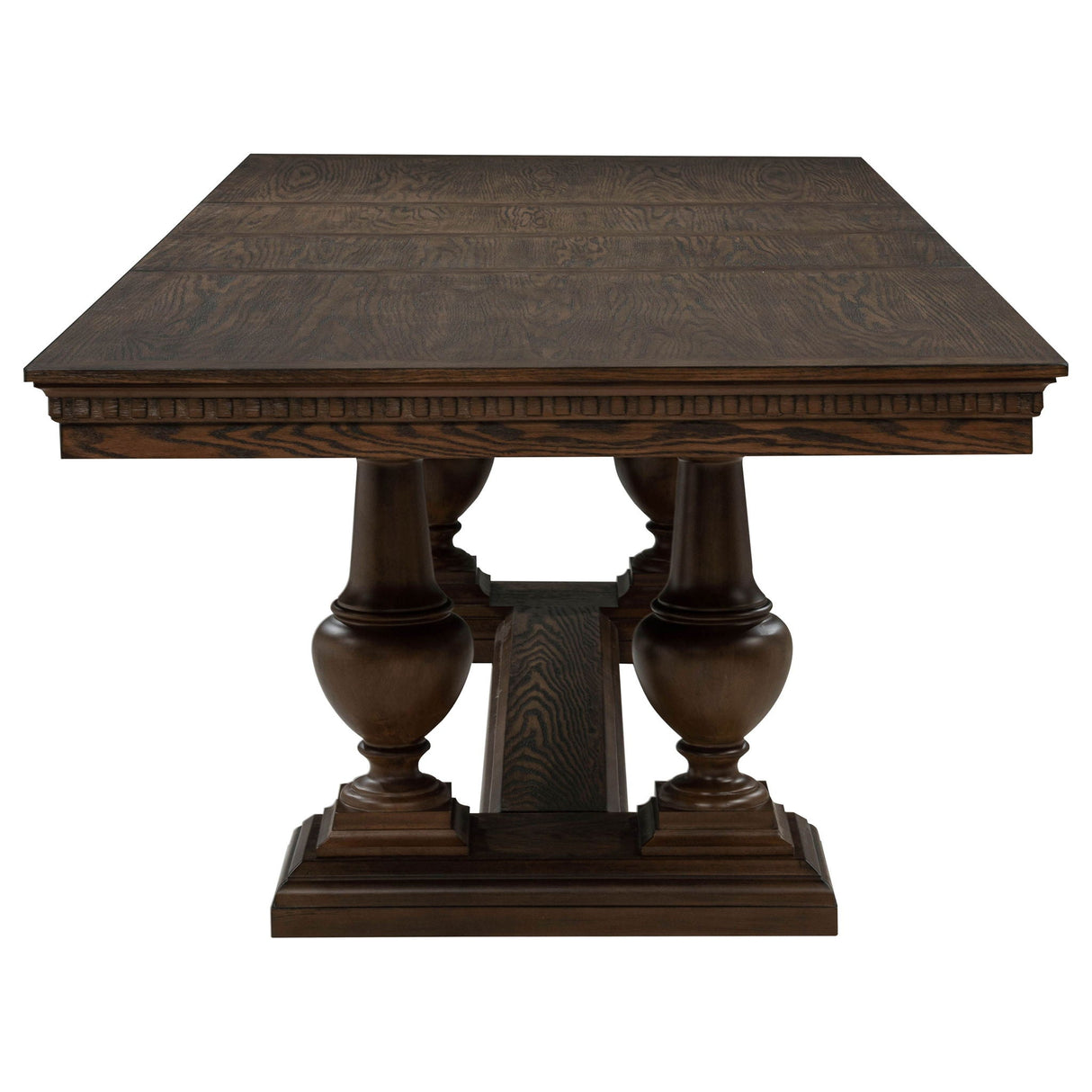 Ridgewell 9-piece Rectangular Trestle Dining Set Dark Oak