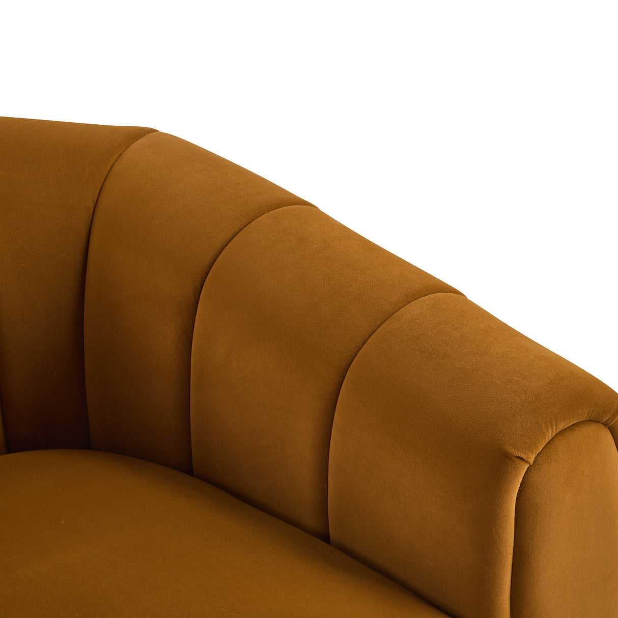 Modern Swivel Club Chair with Premium Velvet Tub Design in Dark Yellow