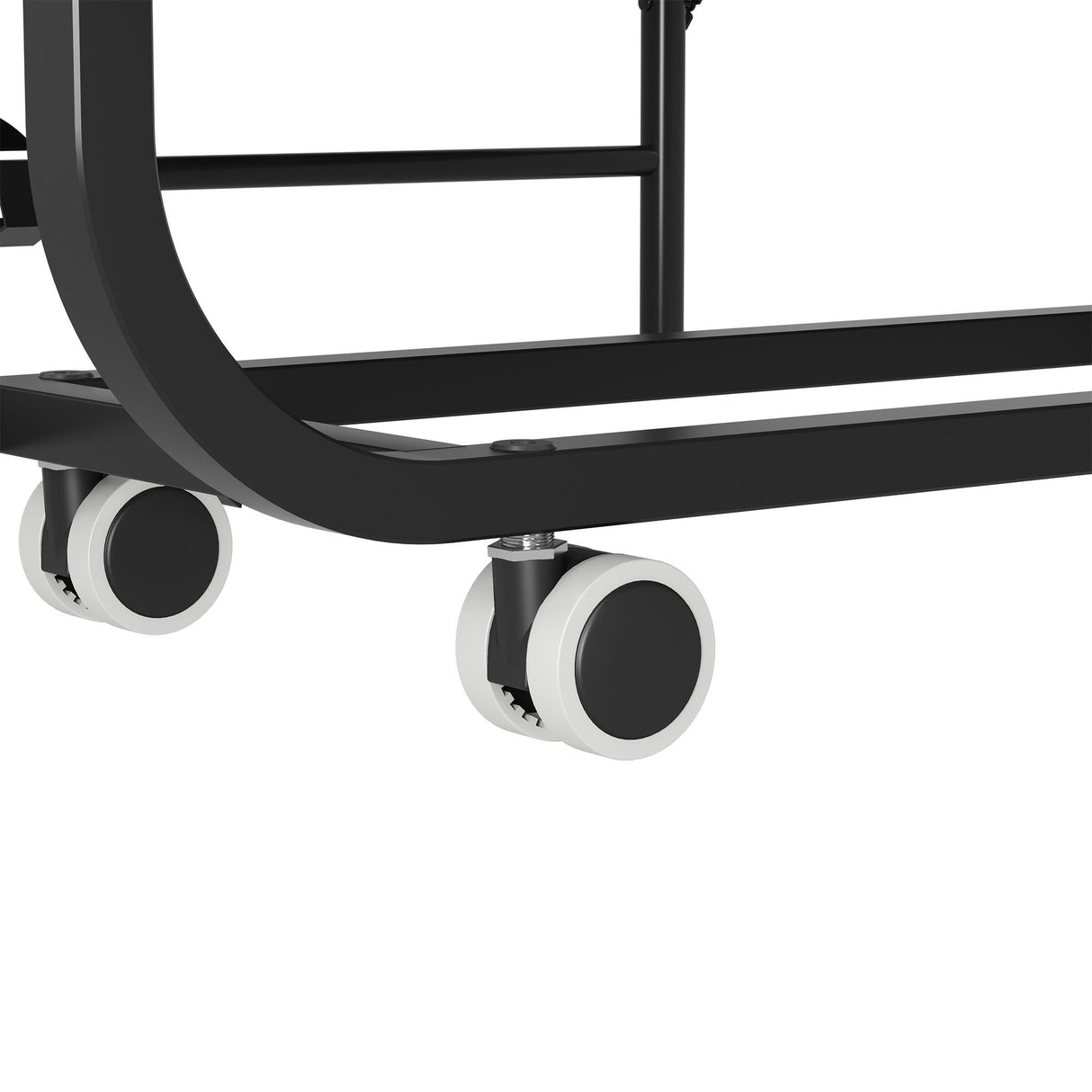 Twin Folding Bed With Adjustable Headboard & Memory Foam, Space Saving Rollaway Guest For Tall People, Portable On Wheels, Easy Assembly - Black