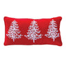 Embroidered Pine Tree Pillow 22.5"L