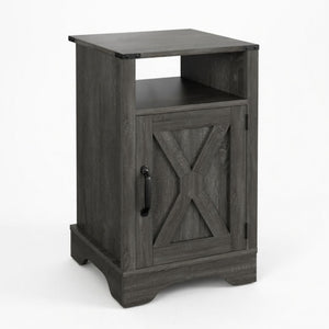 Farmhouse Nightstand, Charging Station & Storage