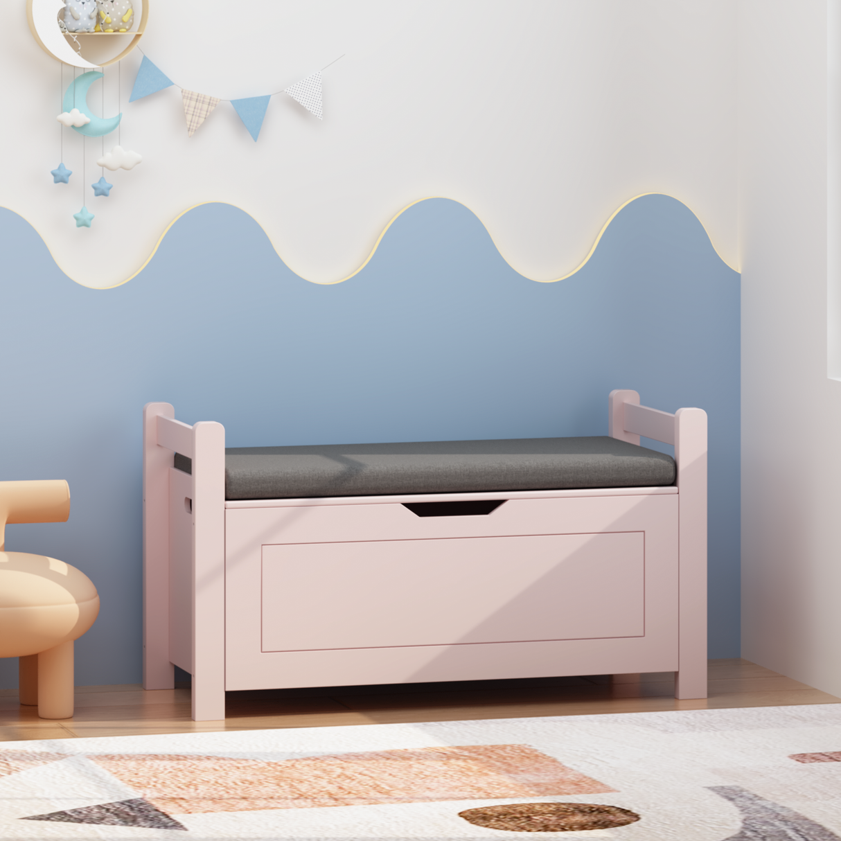 Kids Toy Box Chest for Boys and Girls