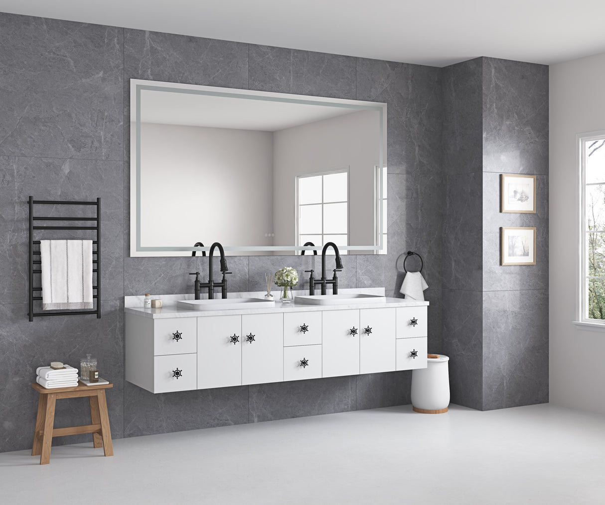 84 x 48 Inch LED Bathroom Mirror