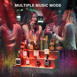 LED Lighted Liquor Bottle Display Shelf, 20 Inch Bar Display Shelf,  Illuminated Bottle Shelf with App & Remote Control