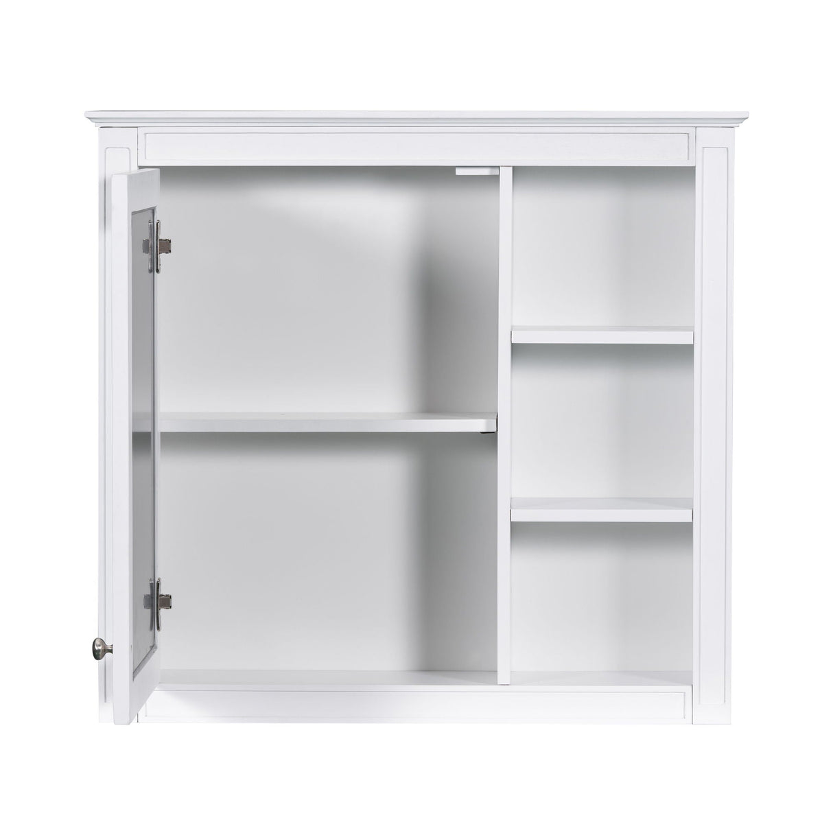 Bathroom Vanity With Medicine Cabinet, Royal Mirror Cabinet, Modern Bathroom Storage Cabinet With 2 Soft Closing Doors And 4 Drawers