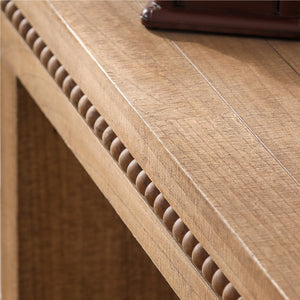 Rustic Manufactured Wood Console Table with Beaded Accent, 64L x 14W x 32H