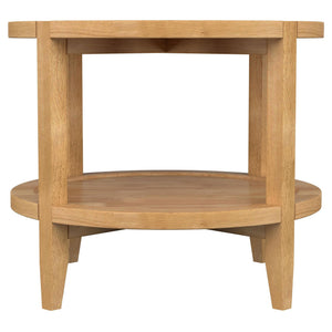 Elliott - 2 Piece Round Coffee And End Table Set - Maple