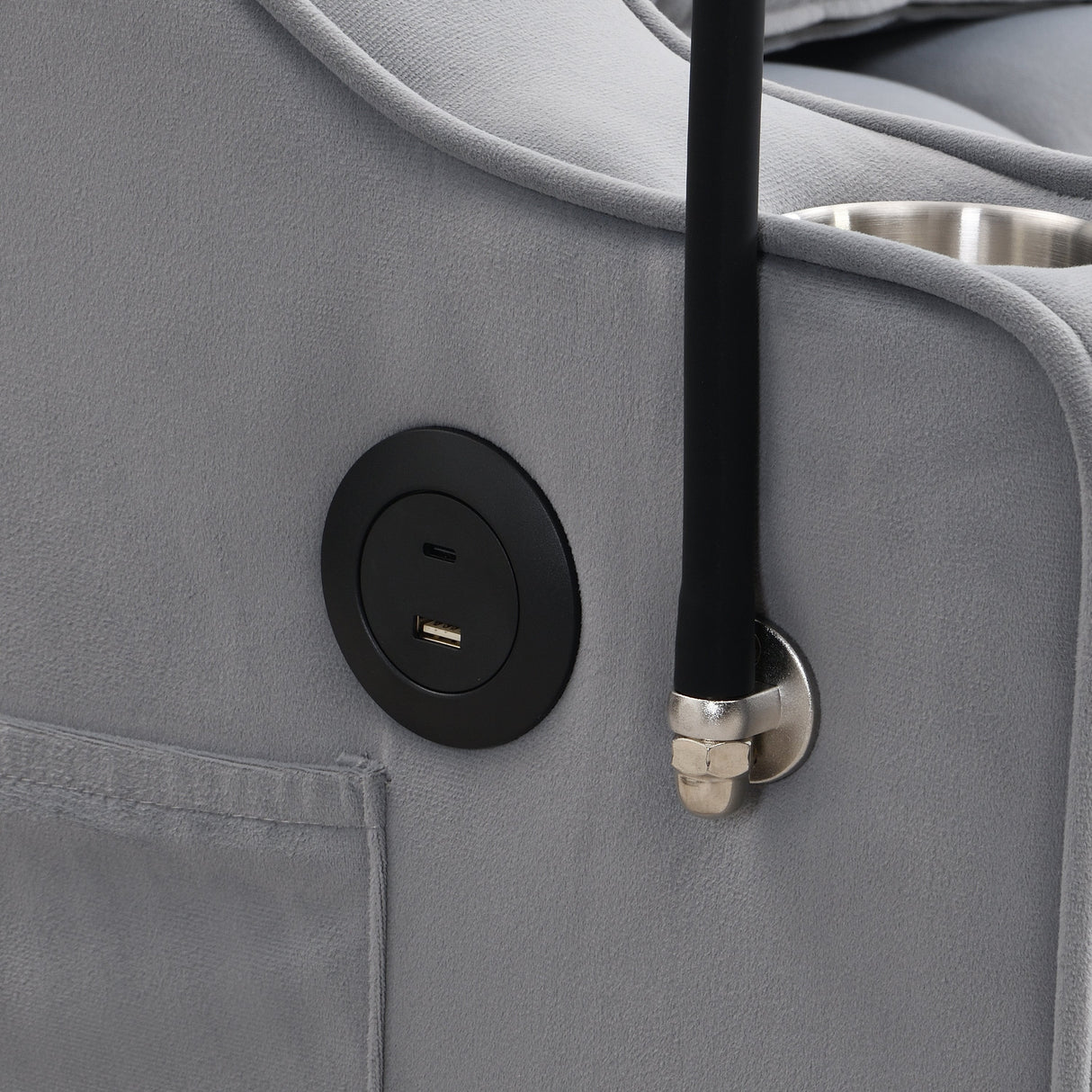 Modern Velvet Loveseat Futon Sofa Couch with Pullout Bed