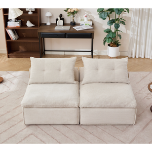 Modular Sofa with Soft Chenille Fabric