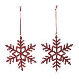 Jeweled Metal Snowflake Ornament (Set of 12)