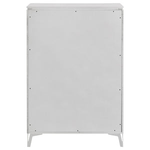 Cassia 5-drawer Bedroom Chest of Drawers White High Gloss