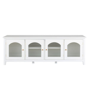 StylishTVcabinet Entertainment CenterTV Stand, TVconsoletable, Media Console, Solidwood Frame, Changhong Glass Door, Metal Handle
