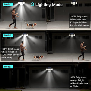Solar Motion Sensor Flood Light – 300 LED, 5-Head, 7000K, Remote, Outdoor Use