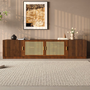 TV Stand, Media Console With Adjustable Shelves - Walnut