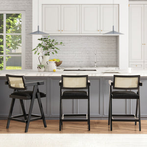 25.5" The Milano Ascensore™ Bar Stools — Set of Three