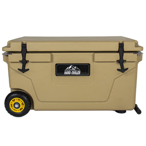 65 Quart Khaki Cooler - Ultra-Tough Hard Shell Ice Chest