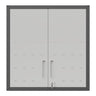 Metal Wall Mounted Tool Storage Cabinet With 2 Locking Doors, Adjustable Shelf, And Drawer