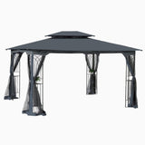 Gazebo tent with double roof & mosquito net