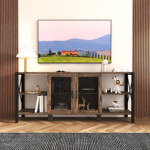 Industrial 80 Inch TV Stand for Living Room & Bedroom
