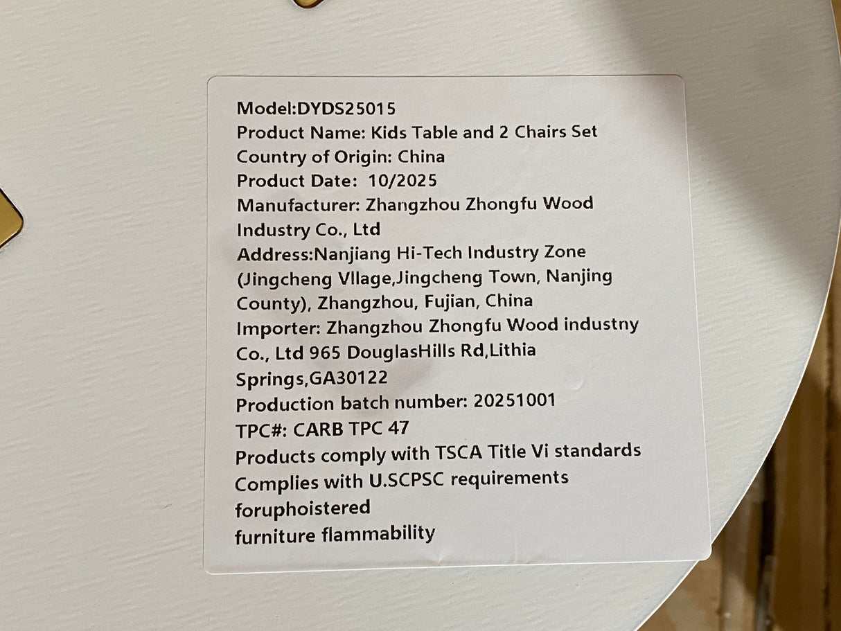 Kids Table and Chair Set