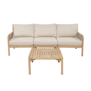 Casper Outdoor 3-Seater Sofa and Coffee Table Set