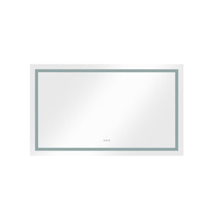 60 x 36 Inch LED Bathroom Mirror with Front and Backlight