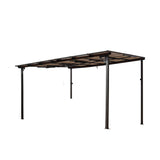 Wall Mounted Outdoor Pergola Gazebo with Heavy Duty Metal Awning and Roof