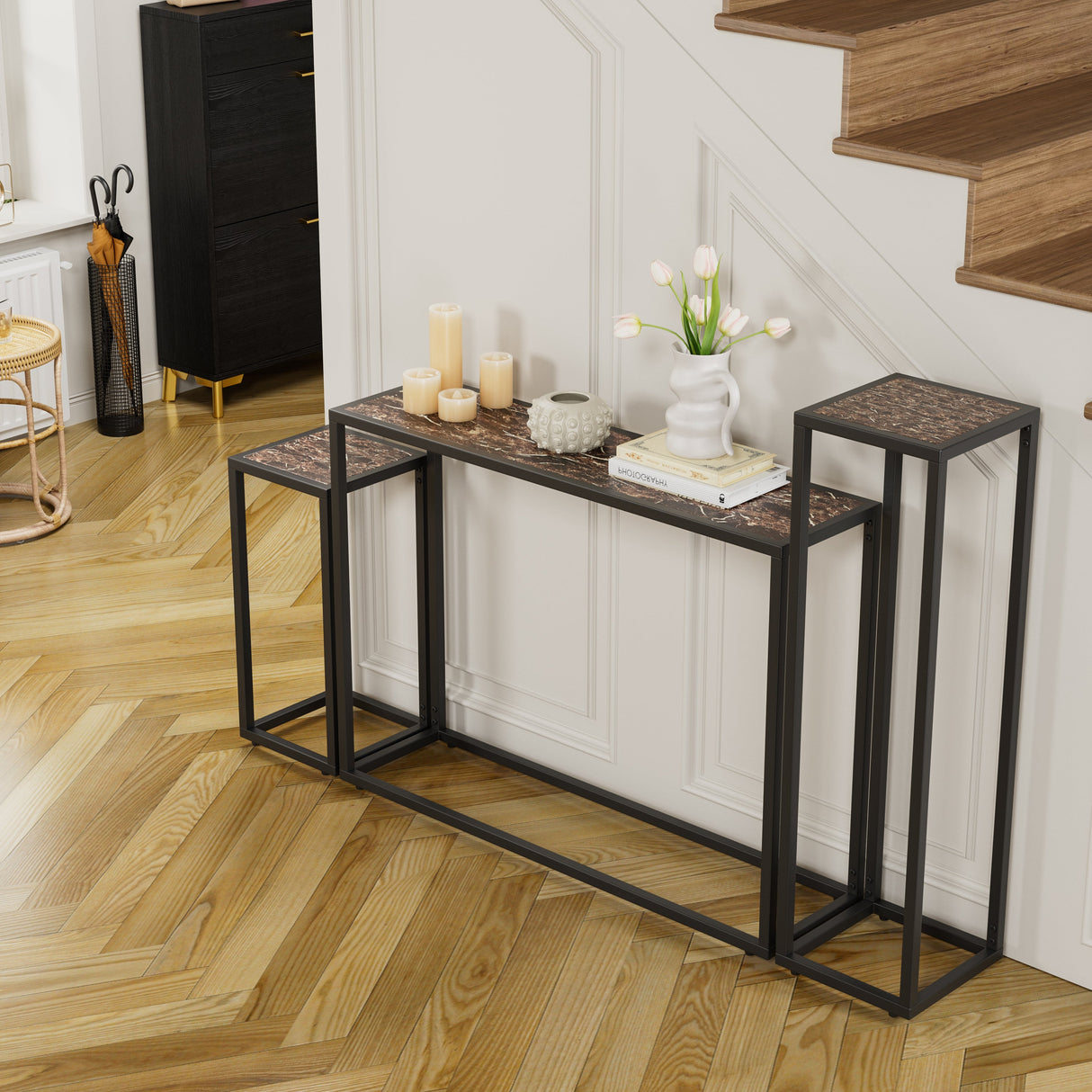 3-Piece Set of Narrow Table