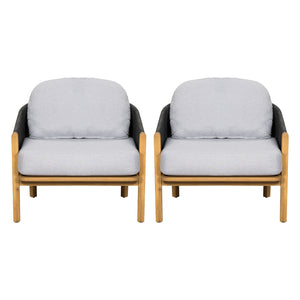 Grotta - Outdoor Wood Club Chair (Set of 2)
