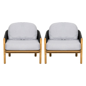 Grotta - Outdoor Wood Club Chair (Set of 2)