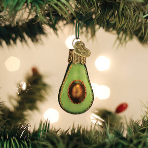 Mini Avocado Glass Ornament