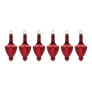 Mercury Glass Finial Drop Ornament (Set of 6)