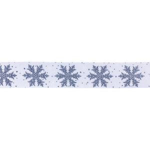 Glittered Snowflake Ribbon (Set of 2)