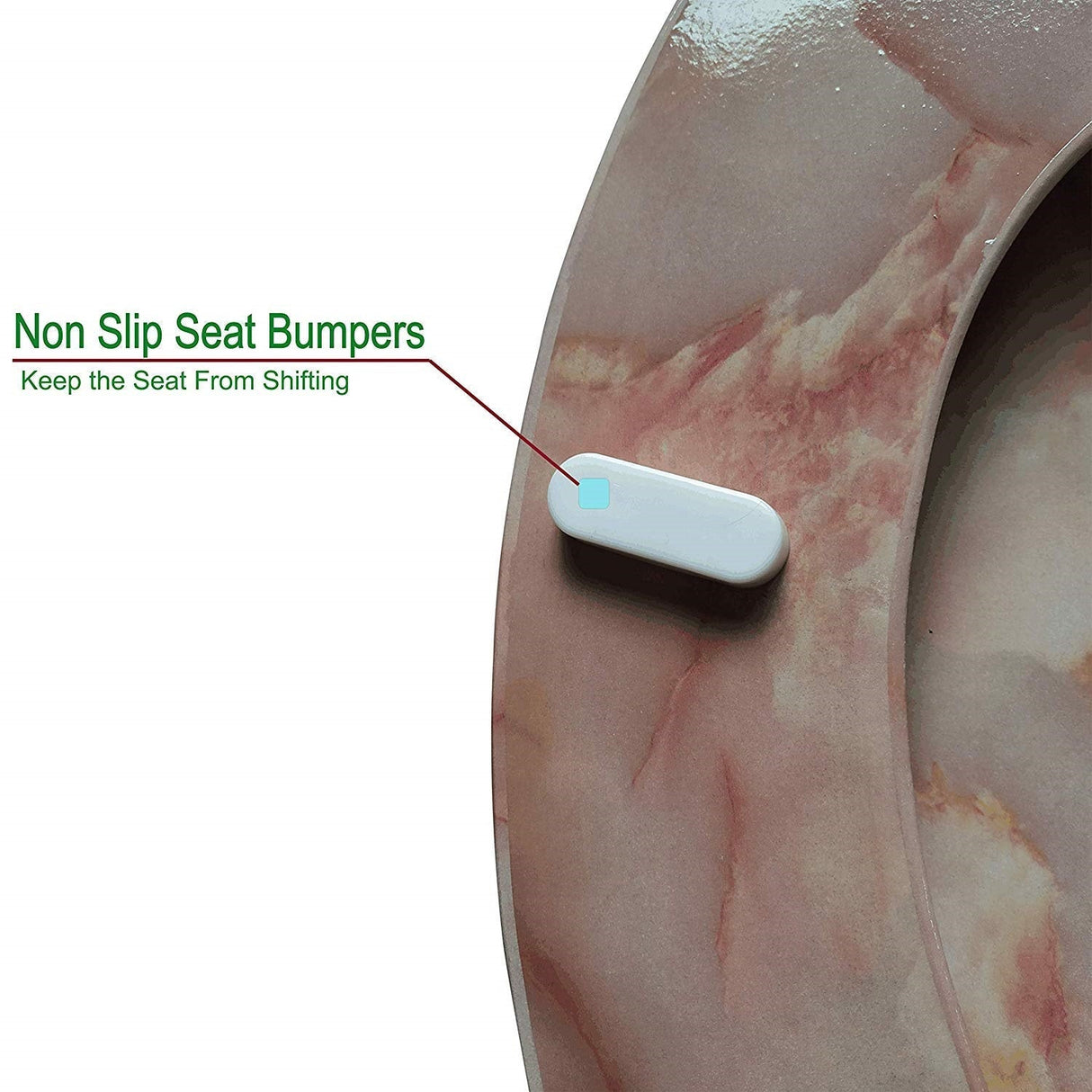 J&V Textiles Round Toilet Seat with Easy Clean & Change Hinge