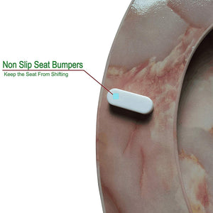 J&V Textiles Round Toilet Seat with Easy Clean & Change Hinge