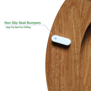 J&V Textiles Round Toilet Seat with Easy Clean & Change Hinge