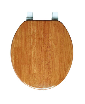 J&V Textiles Round Toilet Seat with Easy Clean & Change Hinge
