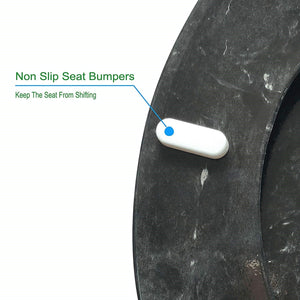 J&V Textiles Round Toilet Seat with Easy Clean & Change Hinge