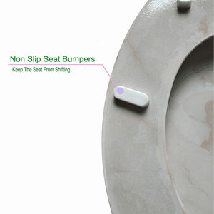 J&V Textiles Round Toilet Seat with Easy Clean & Change Hinge