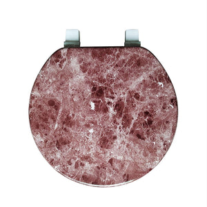 J&V Textiles Round Toilet Seat with Easy Clean & Change Hinge