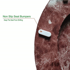 J&V Textiles Round Toilet Seat with Easy Clean & Change Hinge