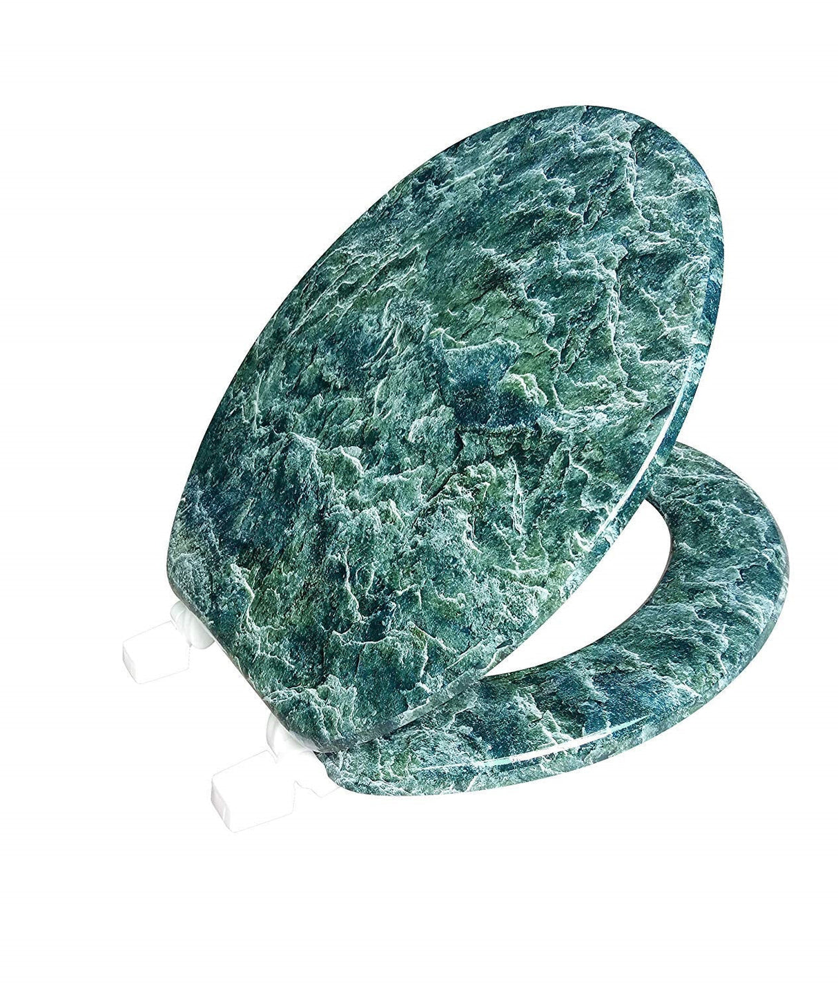 J&V Textiles Round Toilet Seat with Easy Clean & Change Hinge