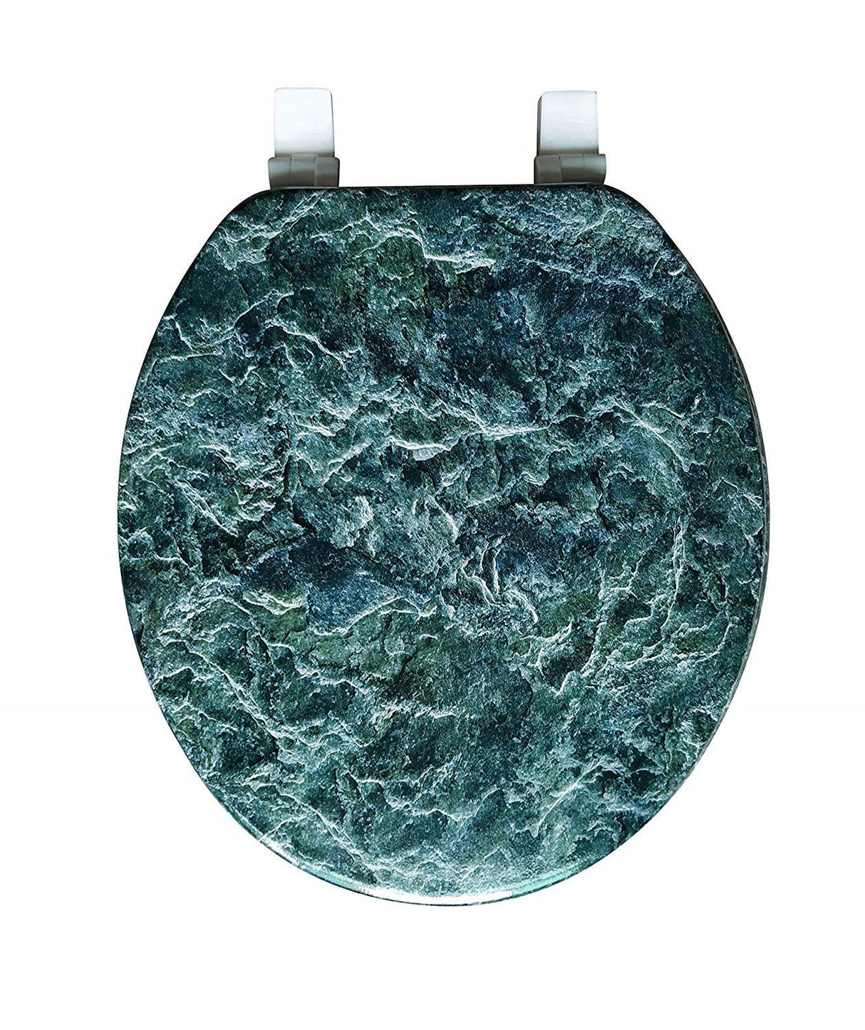 J&V Textiles Round Toilet Seat with Easy Clean & Change Hinge